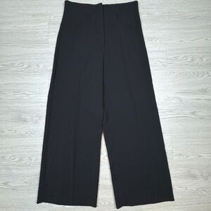 Laurel Women's 6 Wide Leg Trousers Black High Waisted Minimalist Dress Pants